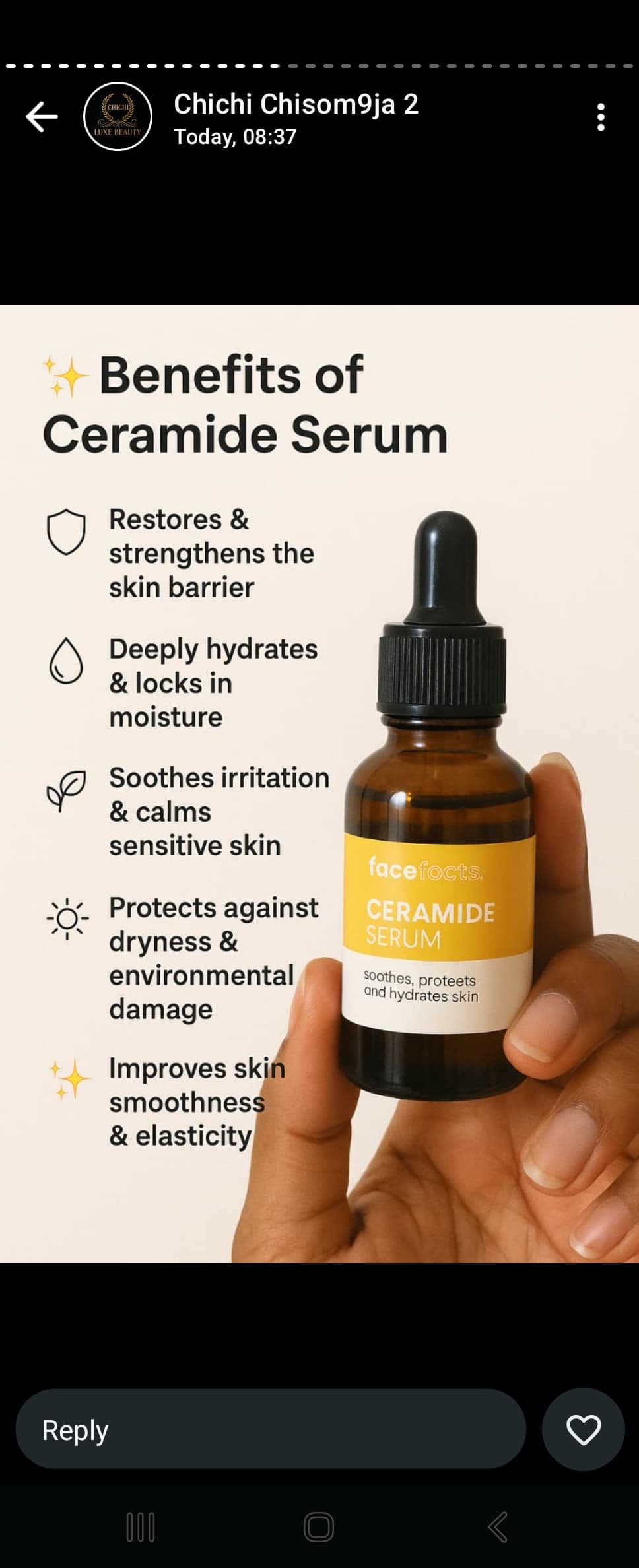 facefact ceramide serum - Main Image
